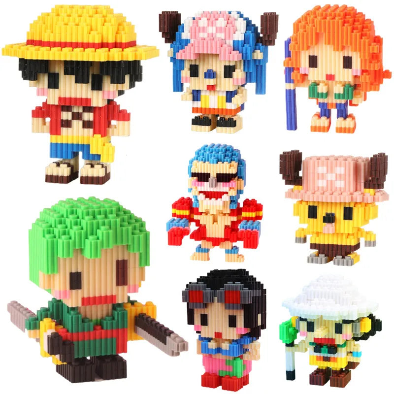 3D HubDepot™ Anime mini Building Blocks Luffy educational figure toy