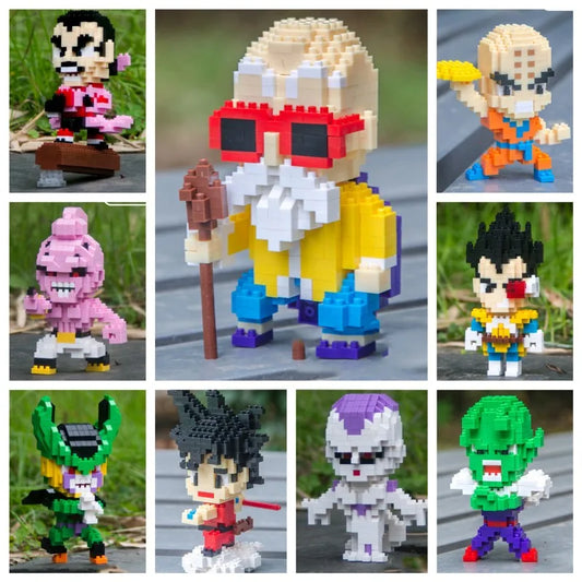 3D HubDepot™ 17style Block Figure Master Roshi Goku   Collectible Model DIY Bricks Toy Figure